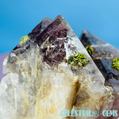 Amethyst + Epidote + Hematite Medium Cluster Specimen