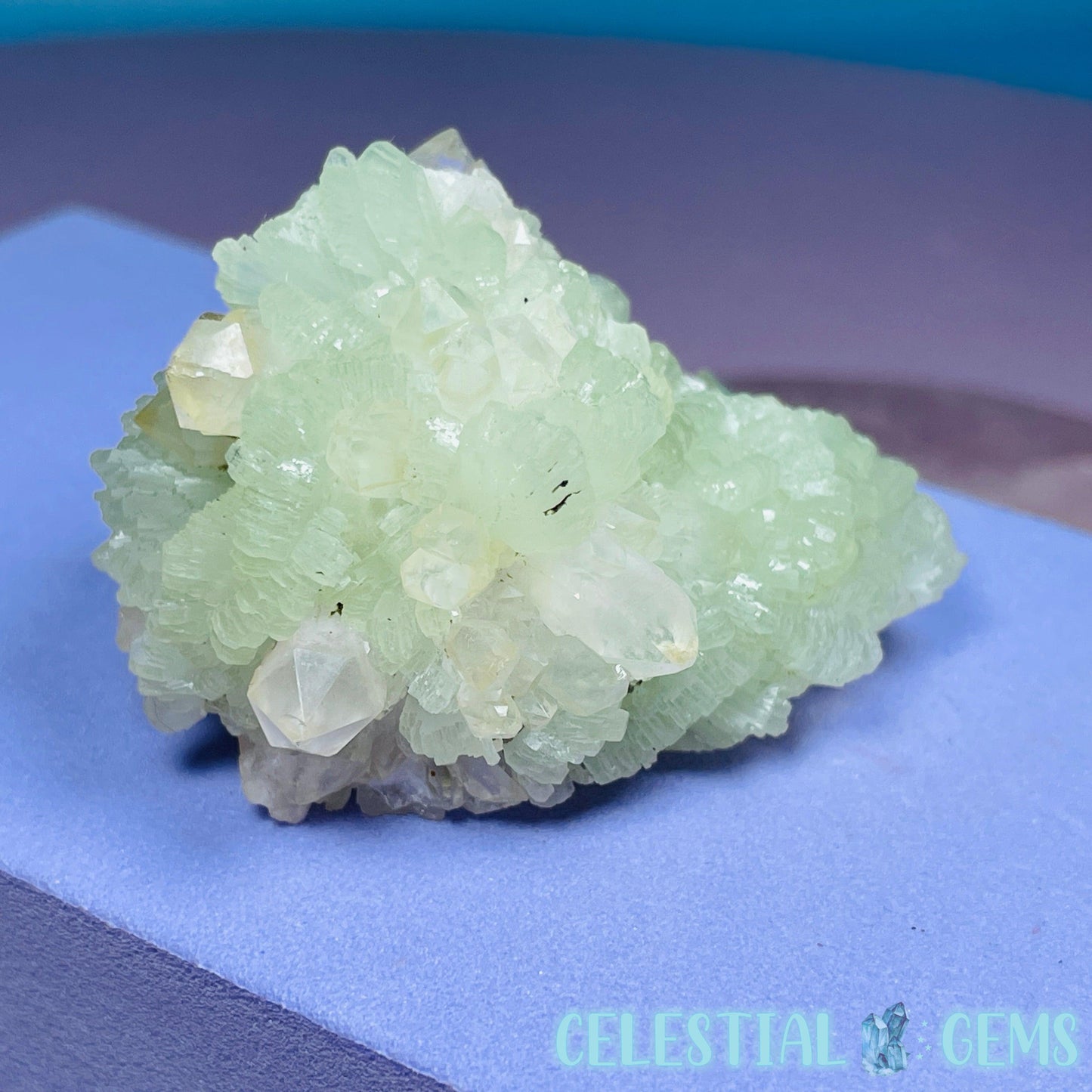 Prehnite + Quartz Mini Cluster Specimen