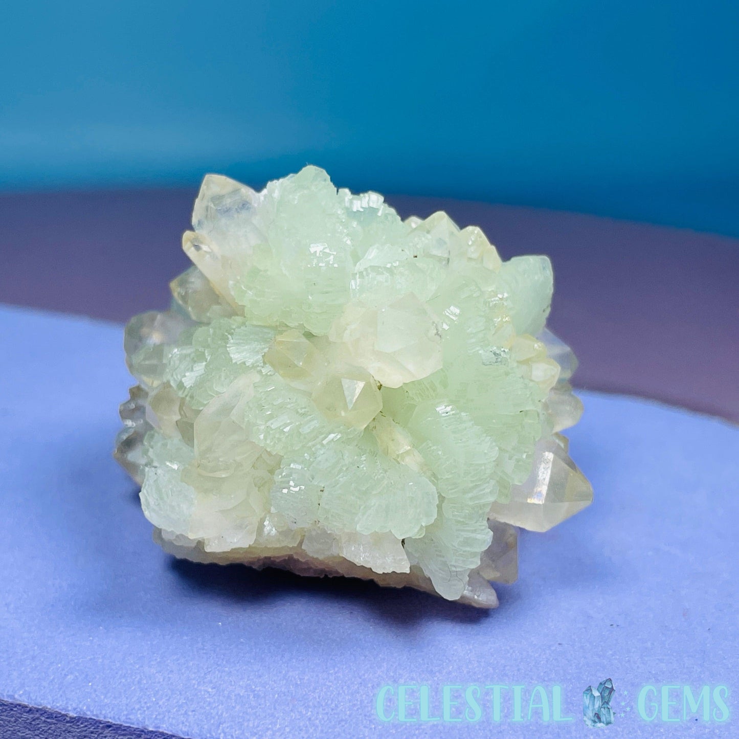 Prehnite + Quartz Mini Cluster Specimen