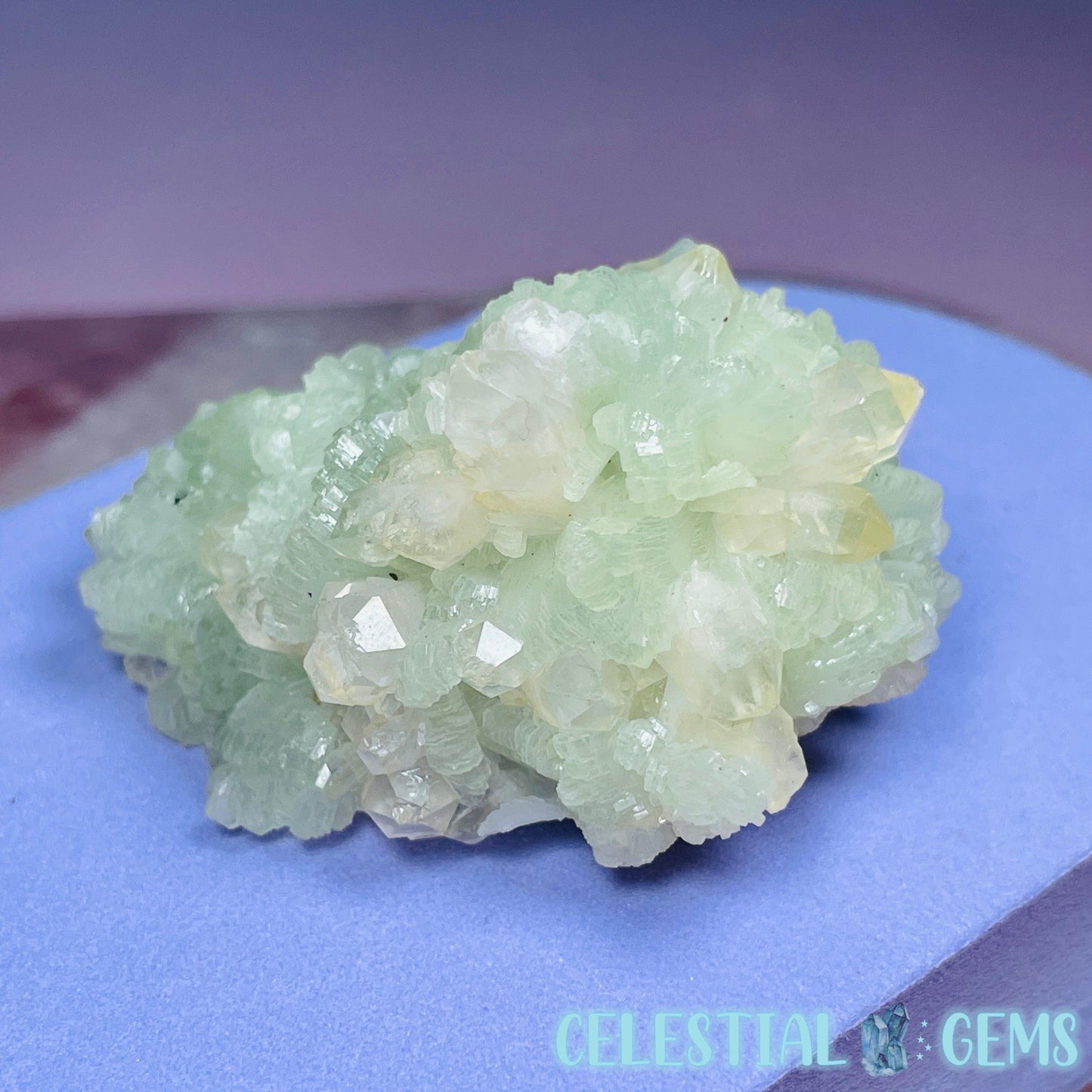 Prehnite + Quartz Mini Cluster Specimen