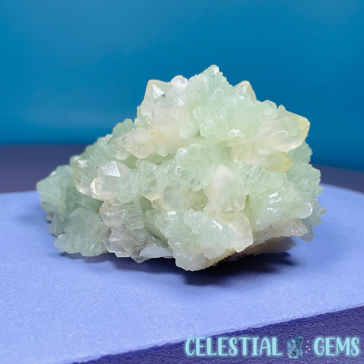 Prehnite + Quartz Mini Cluster Specimen