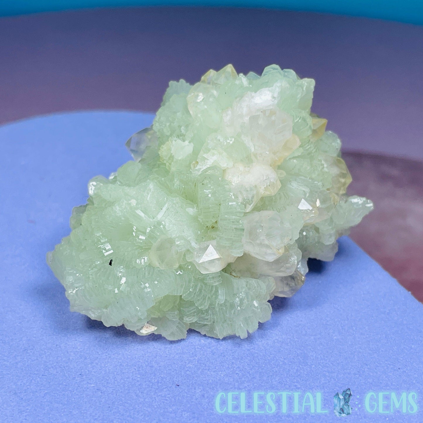 Prehnite + Quartz Mini Cluster Specimen