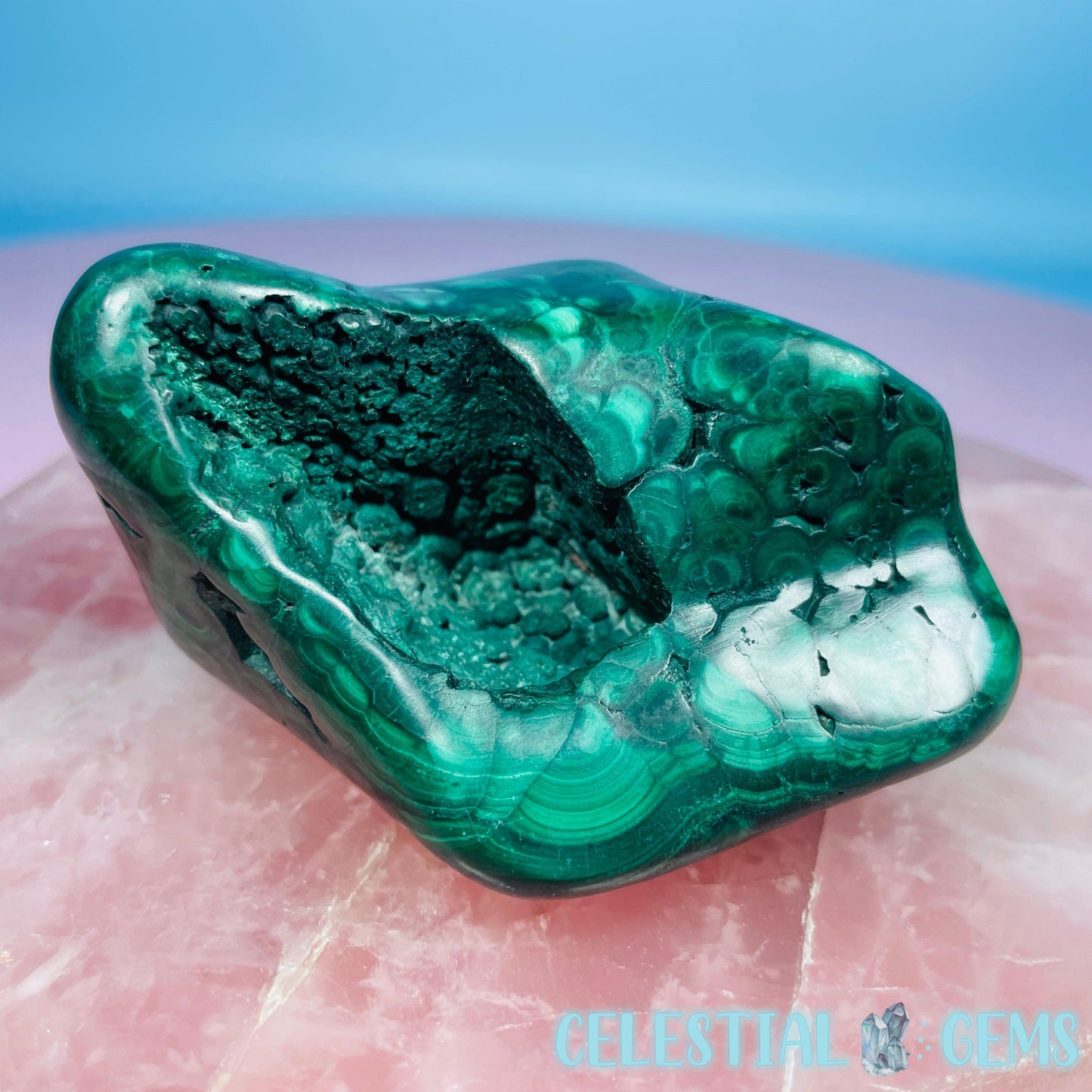 Malachite Semi-Polished Small Freeform