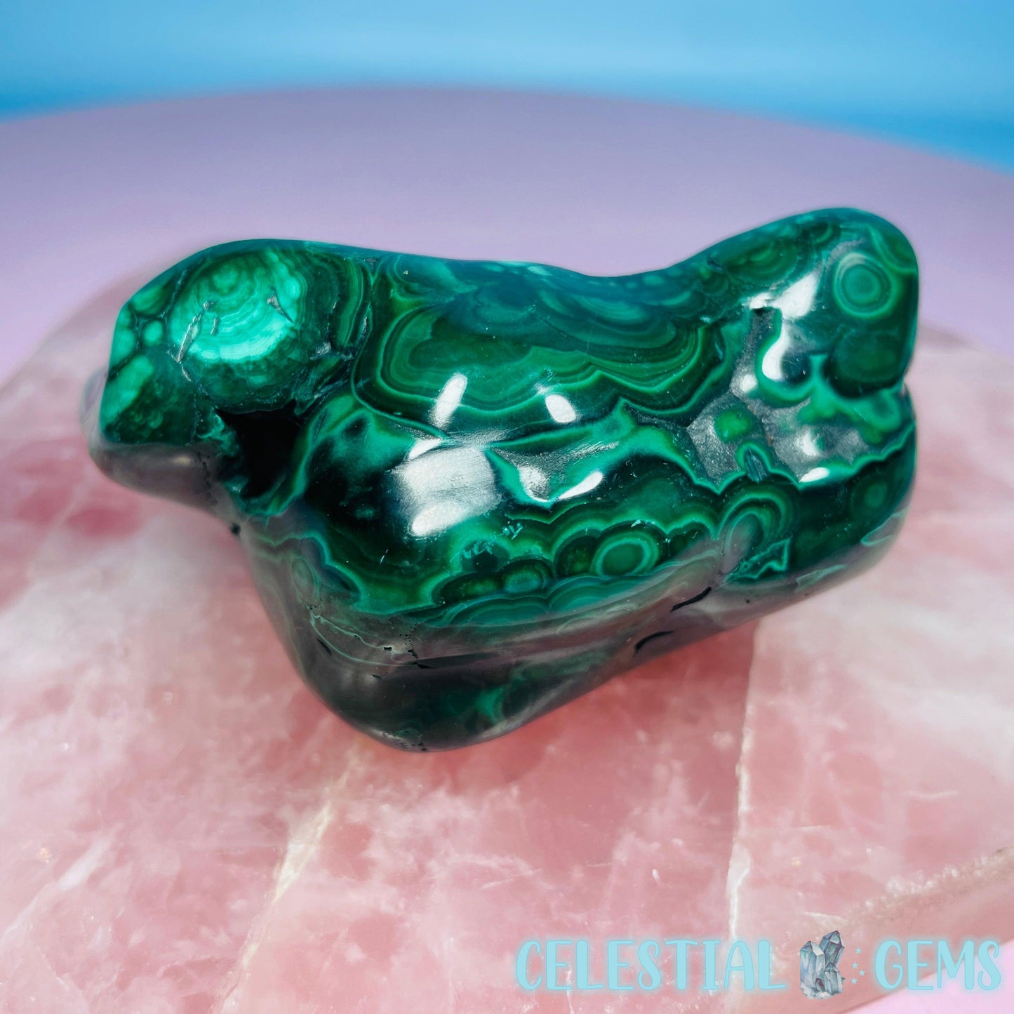 Malachite Semi-Polished Small Freeform