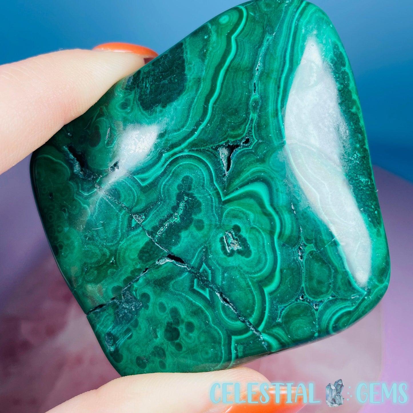Malachite Semi-Polished Small Freeform