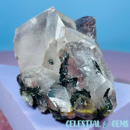 Quartz  + Epidote + Hematite Medium Cluster Specimen