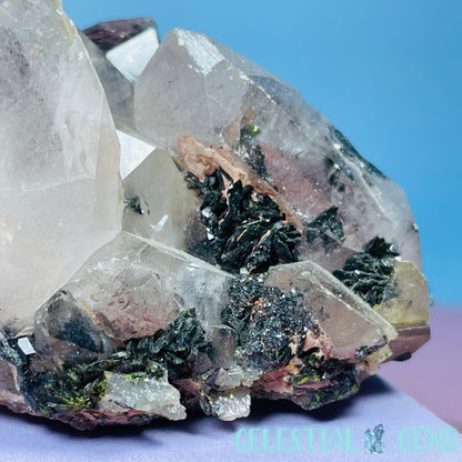 Quartz  + Epidote + Hematite Medium Cluster Specimen