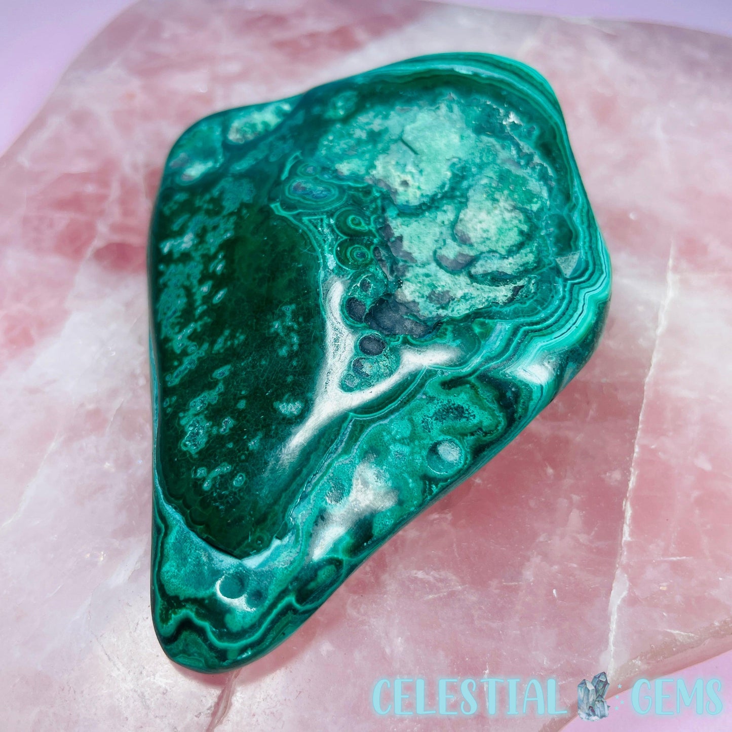 Malachite Semi-Polished Small Freeform