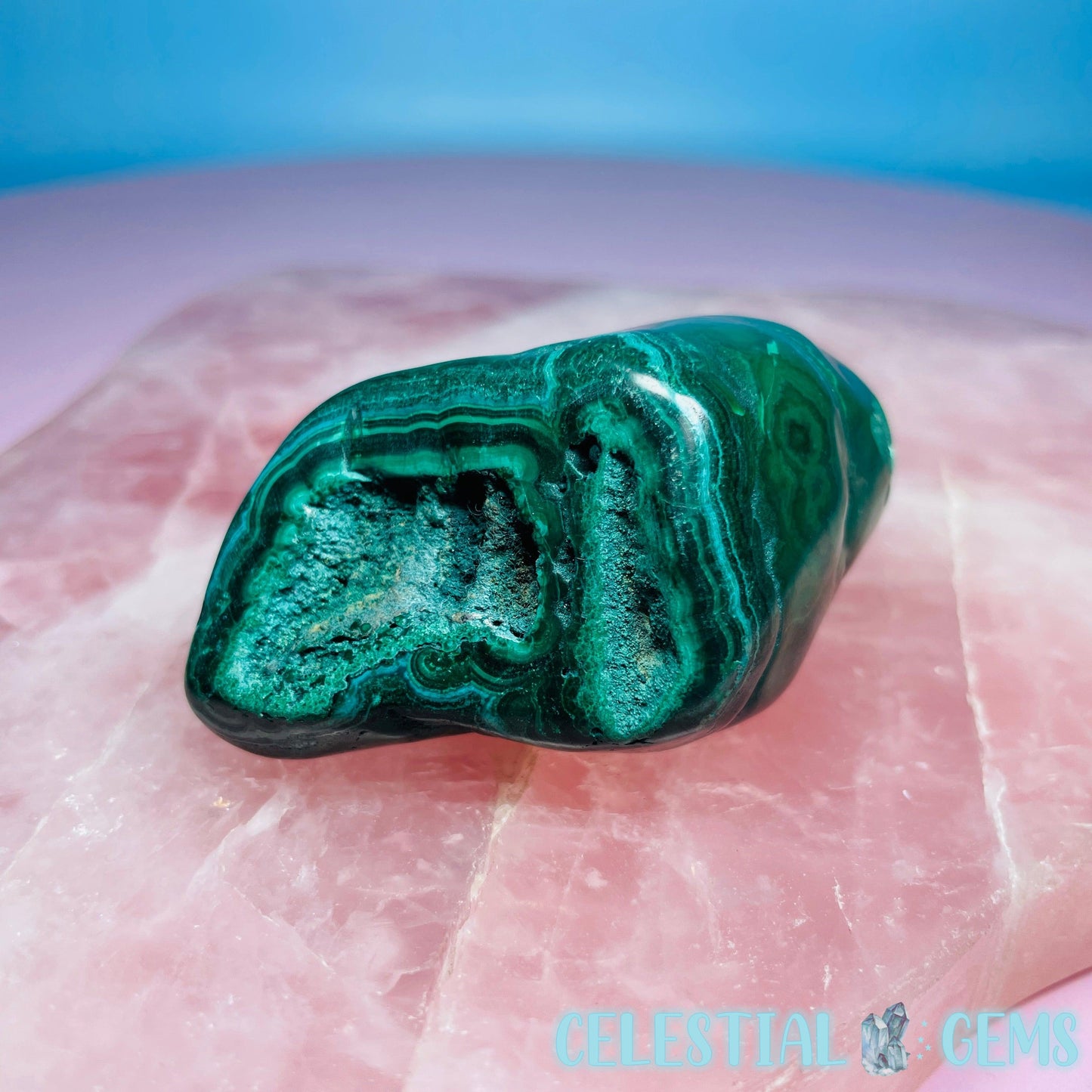 Malachite Semi-Polished Small Freeform