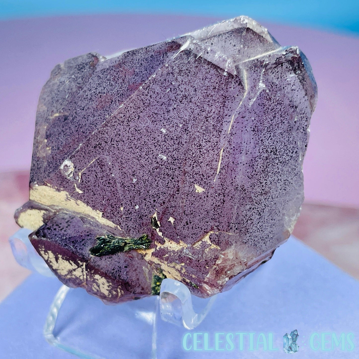 Amethyst + Epidote + Hematite Small Cluster Specimen