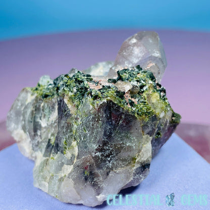 Quartz + Epidote + Hematite Small Cluster Specimen