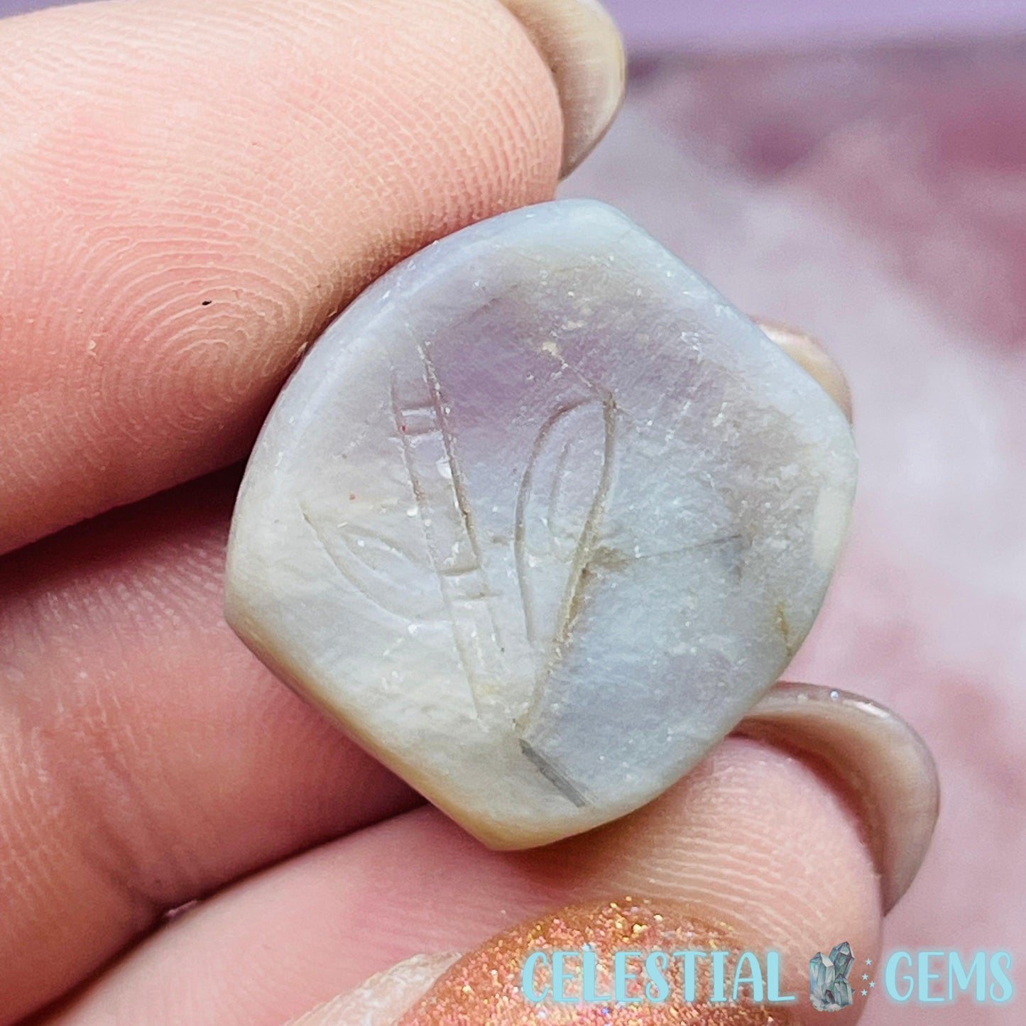 Rare Alashan Agate 3D Flower Mini Carving