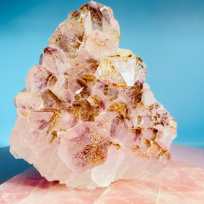 Amethyst + Cacoxenite Medium Standing Cluster