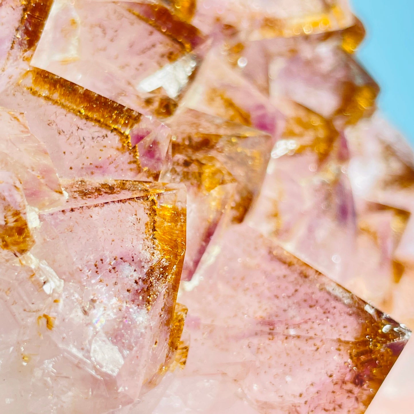 Amethyst + Cacoxenite Medium Standing Cluster