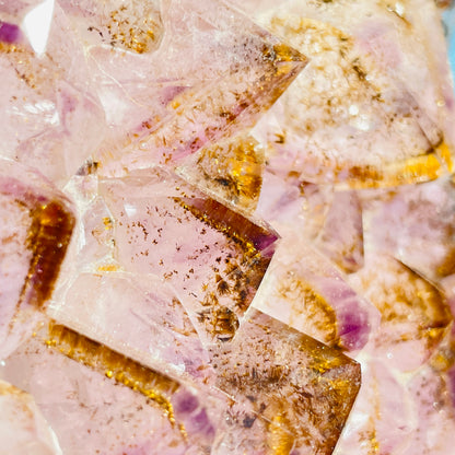 Amethyst + Cacoxenite Medium Standing Cluster