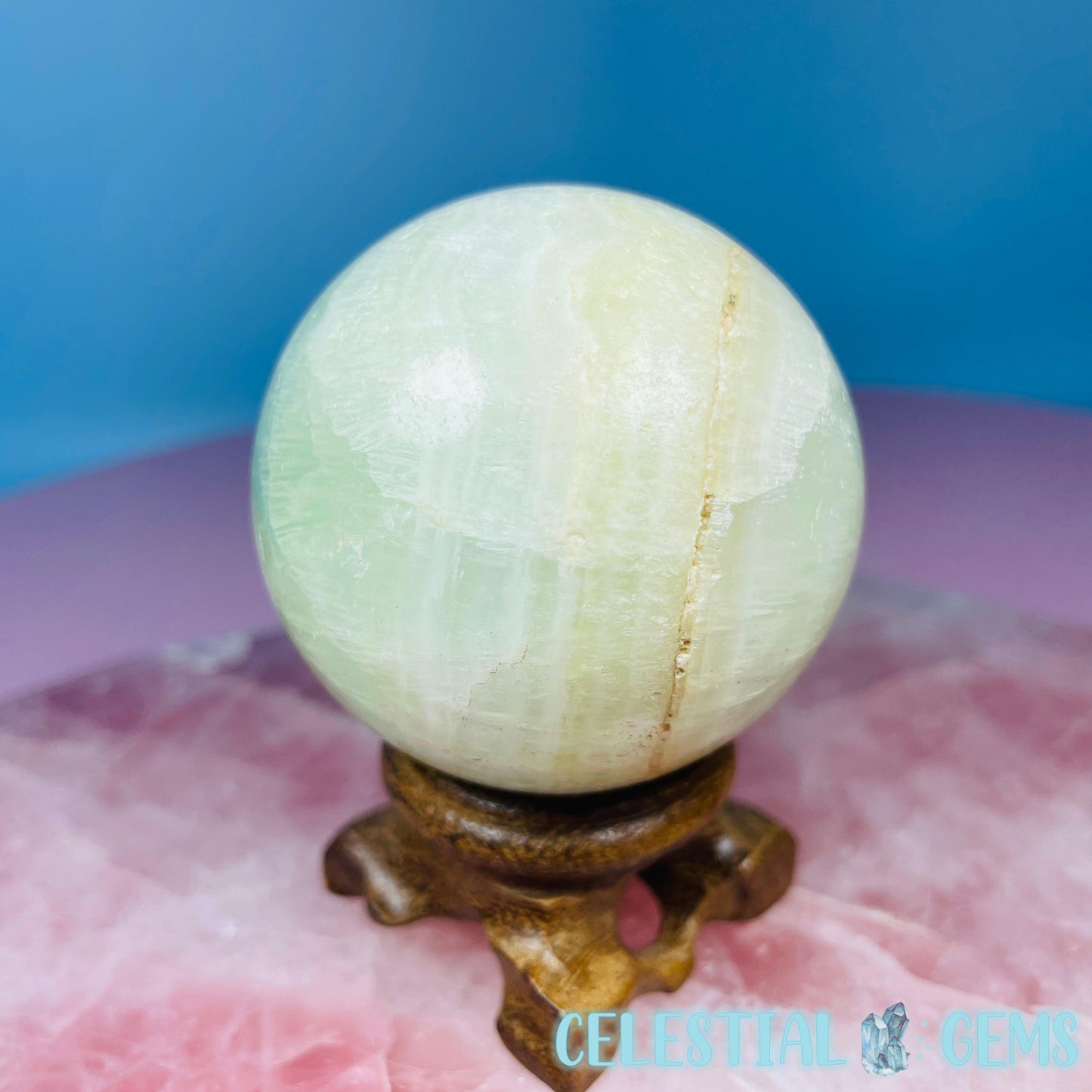 Pistachio Calcite Medium Sphere