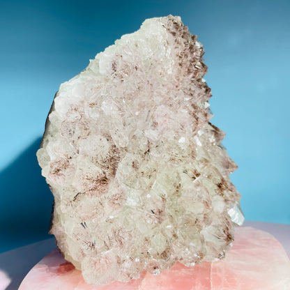 Amethyst + Cacoxenite Large Standing Cluster (Video)