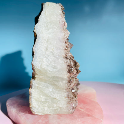 Amethyst + Cacoxenite Large Standing Cluster (Video)