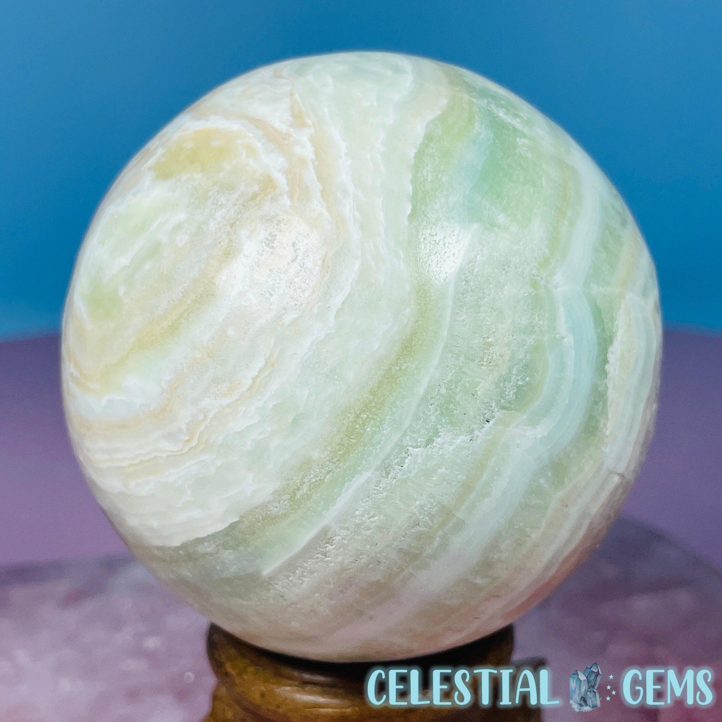 Pistachio Calcite Medium Sphere