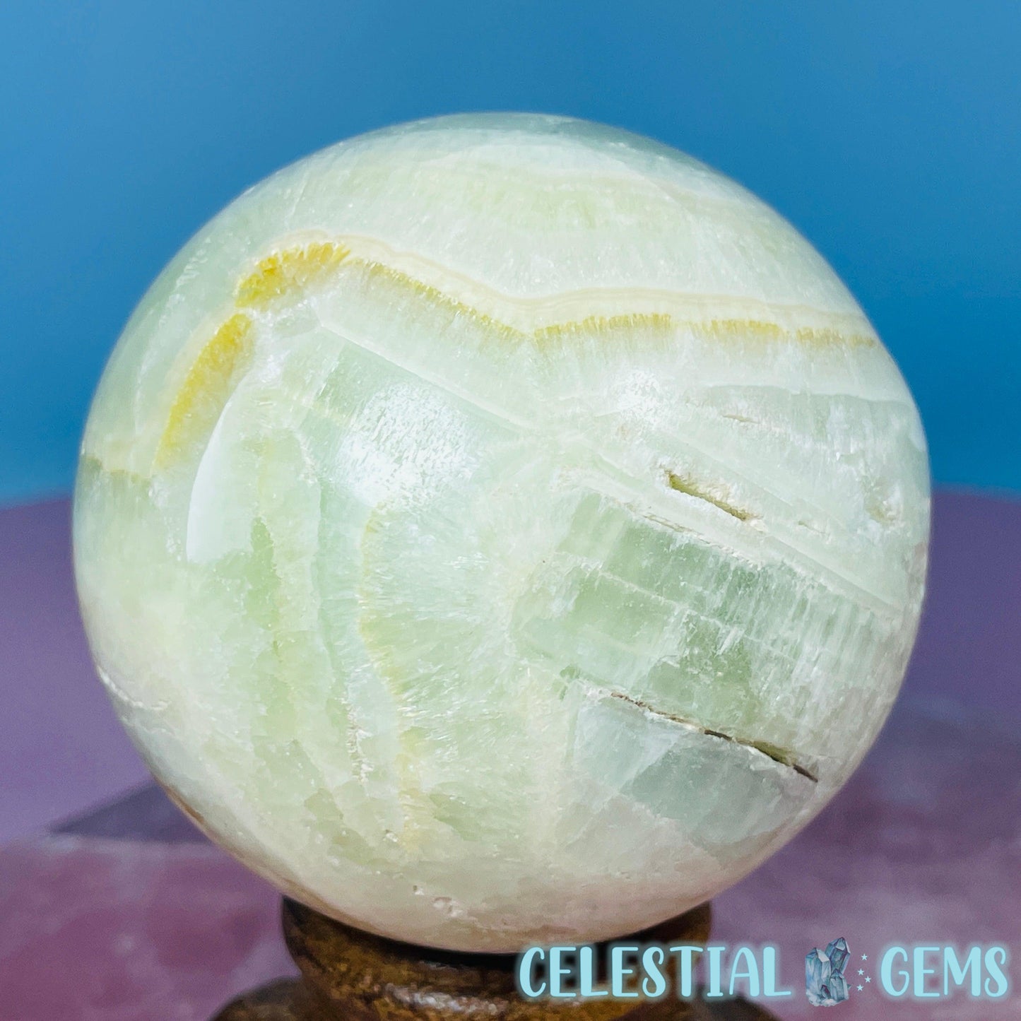 Pistachio Calcite Medium Sphere