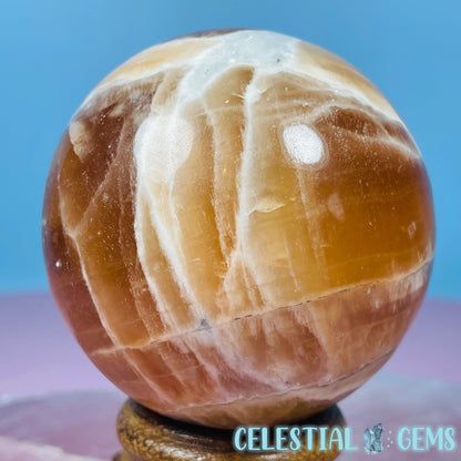 Honey Calcite Medium Sphere