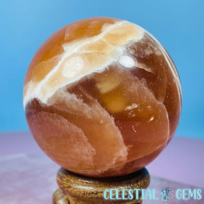 Honey Calcite Medium Sphere