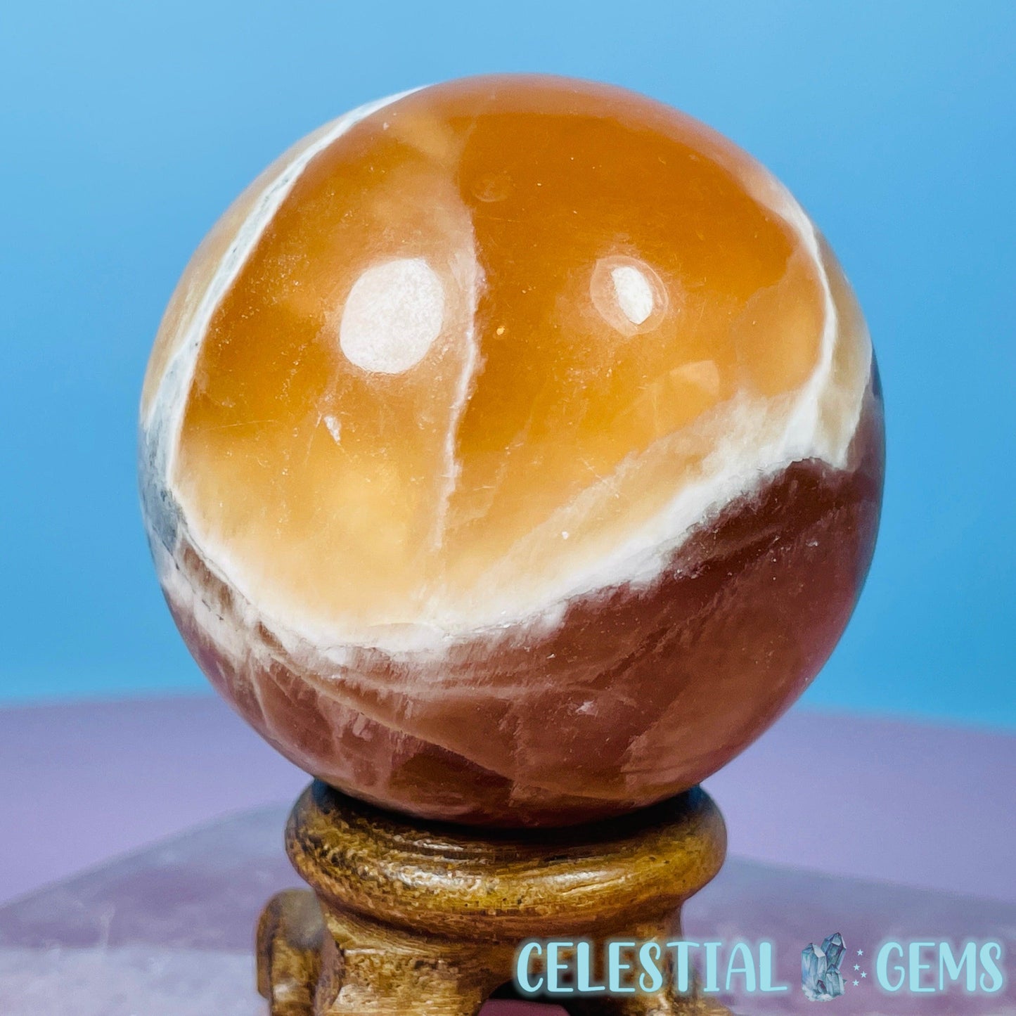 Honey Calcite Medium Sphere