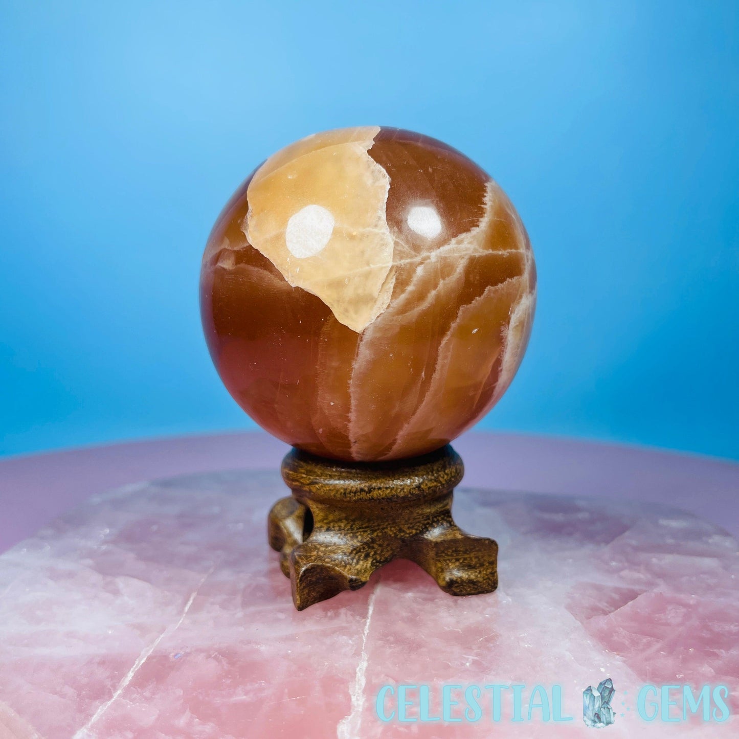 Honey Calcite Medium Sphere