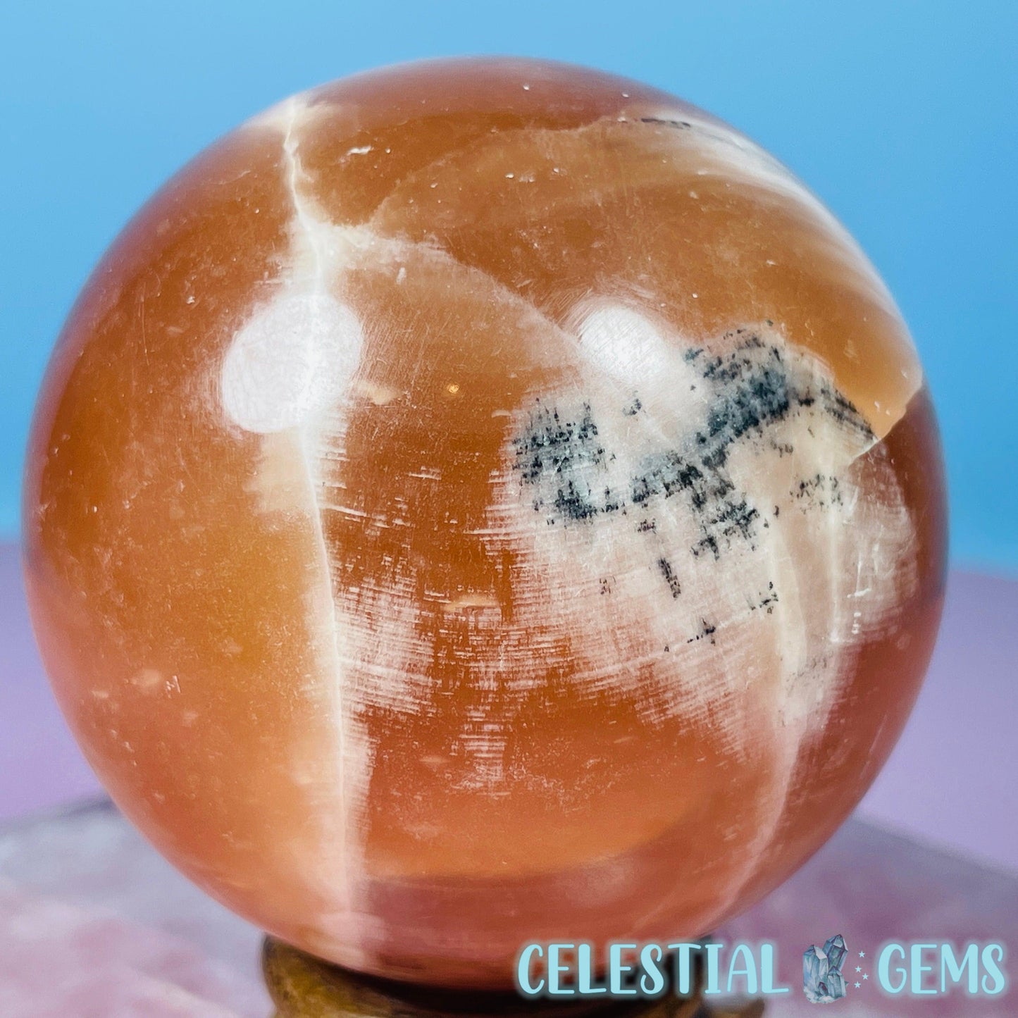 Honey Calcite Medium Sphere