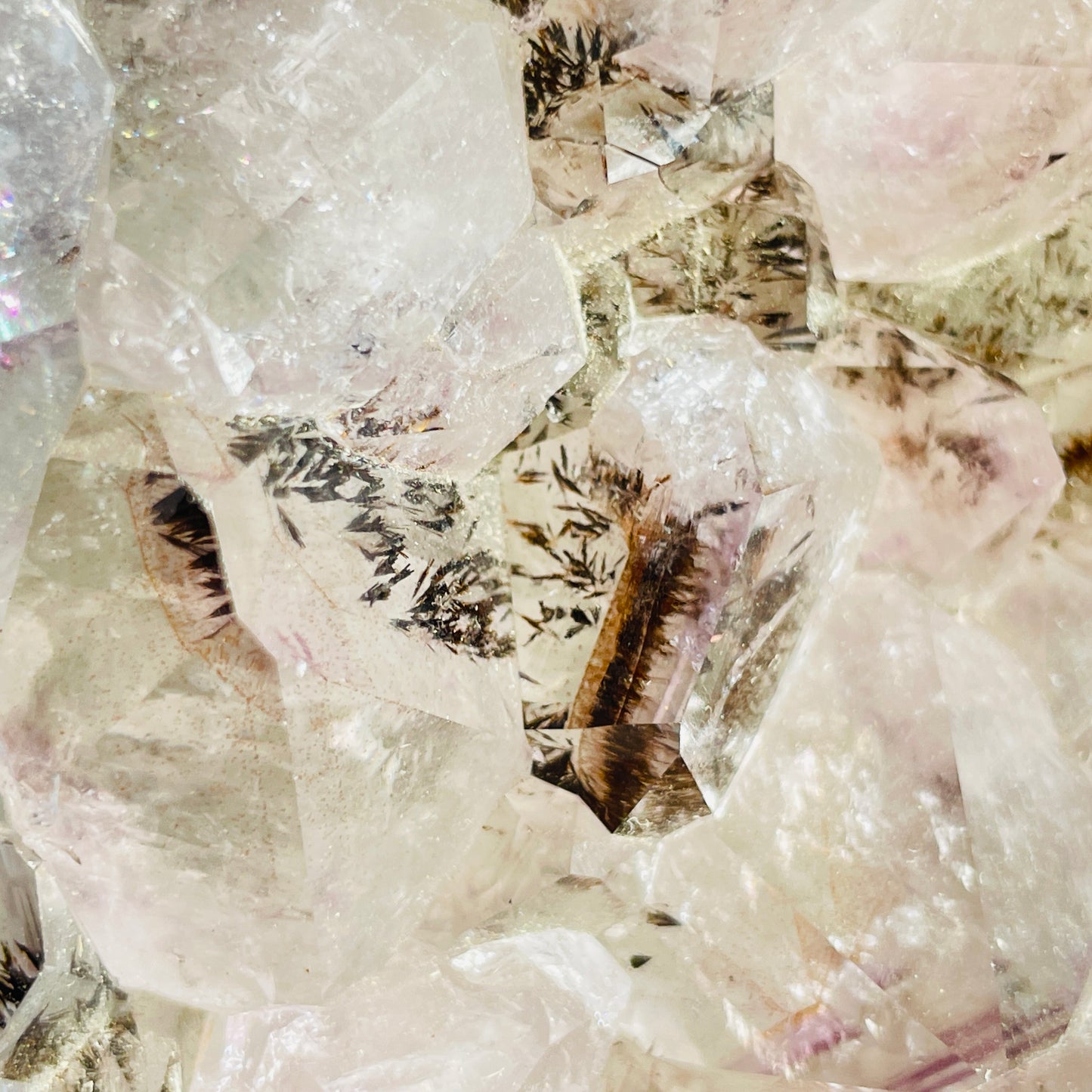 Amethyst + Cacoxenite Large Standing Cluster (Video)