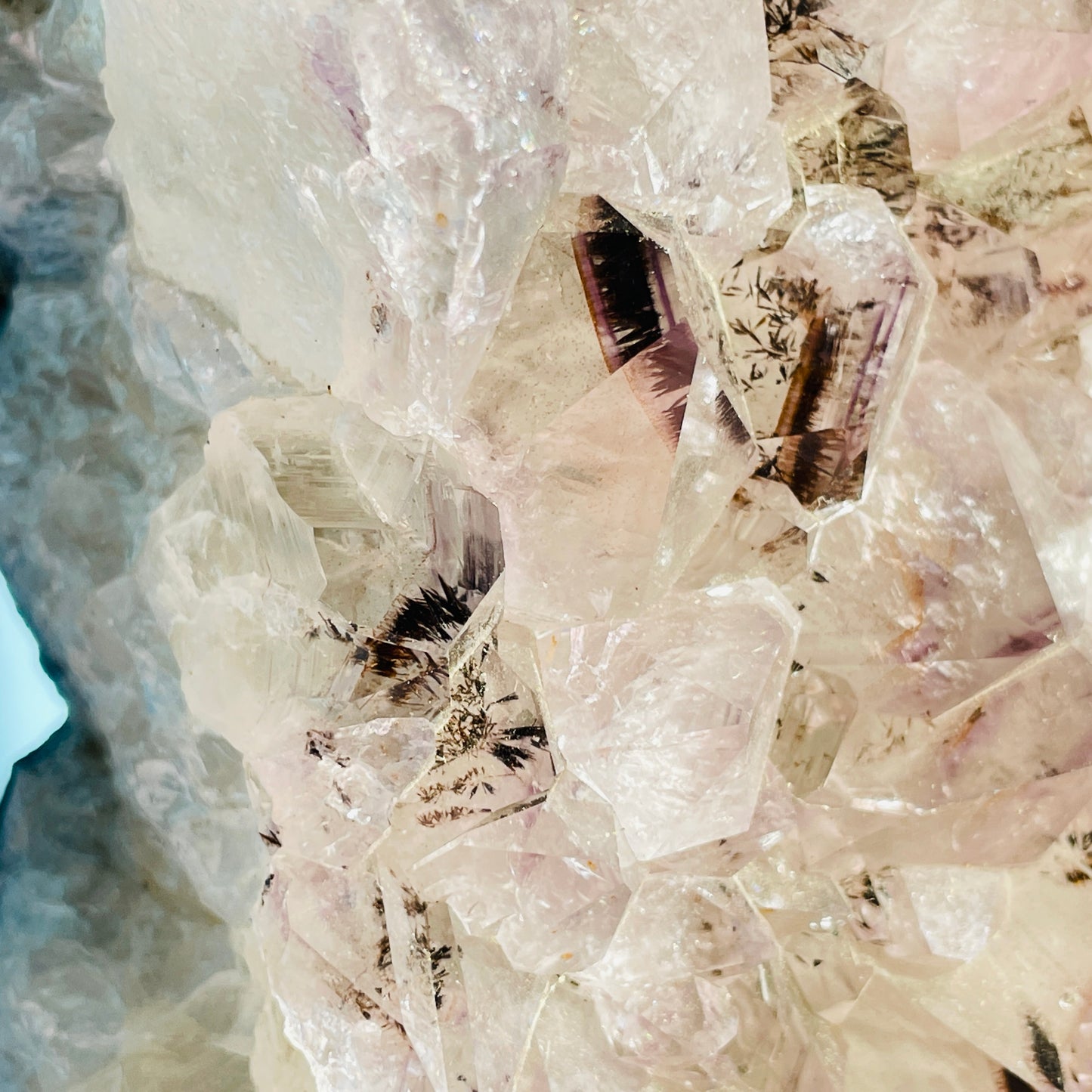 Amethyst + Cacoxenite Large Standing Cluster (Video)