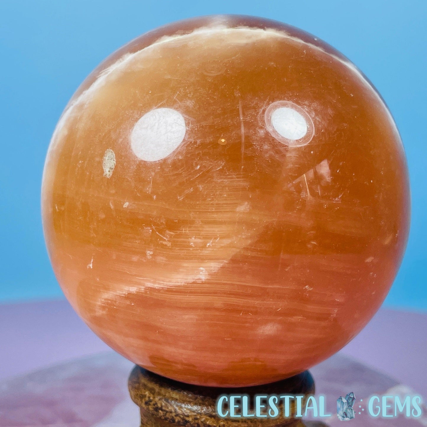 Honey Calcite Medium Sphere