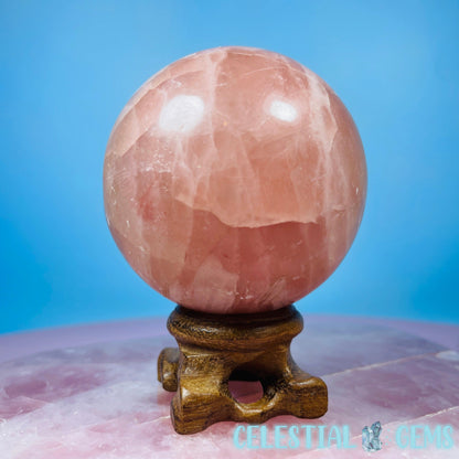 Rose Calcite Medium Sphere - CHIPPED