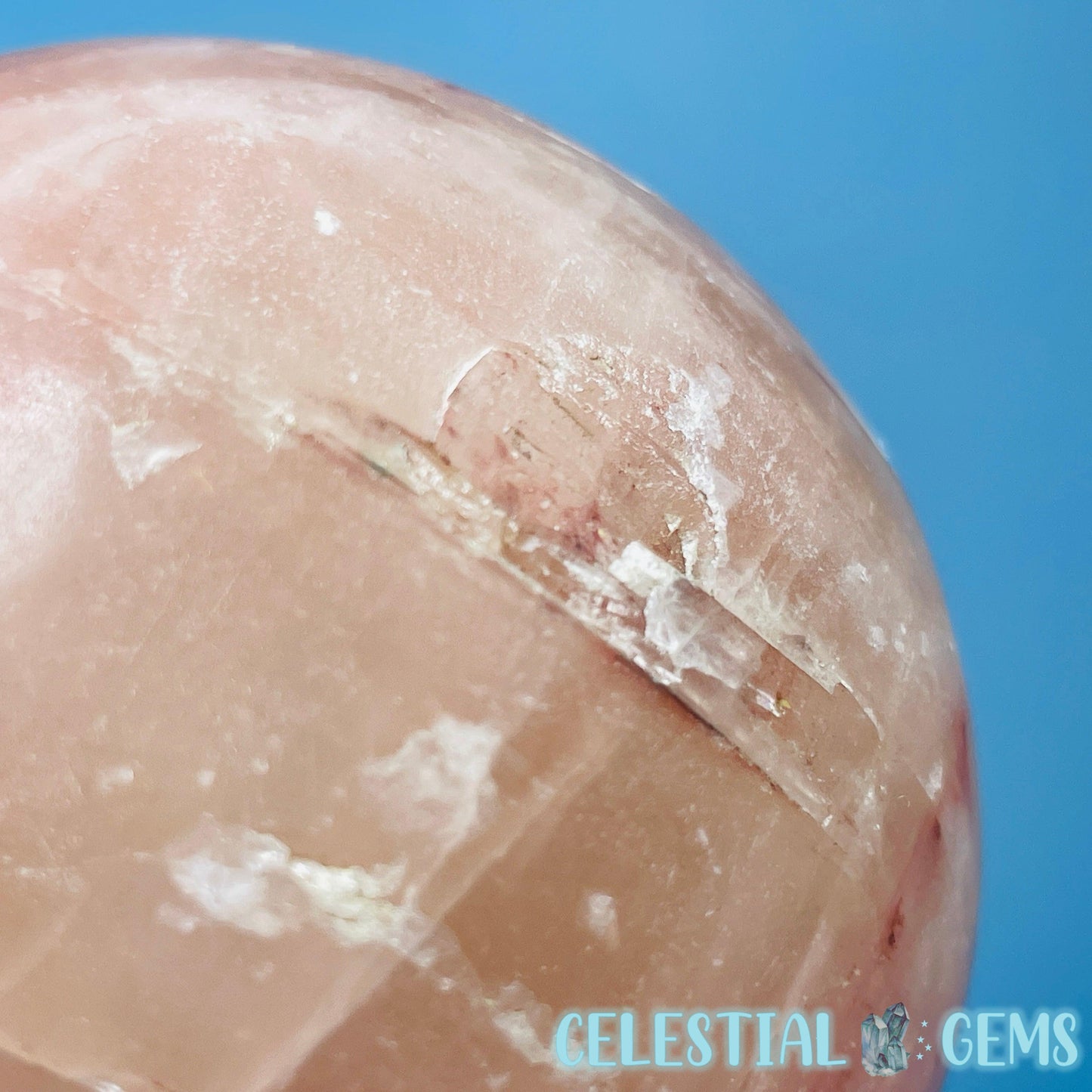 Rose Calcite Medium Sphere - CHIPPED