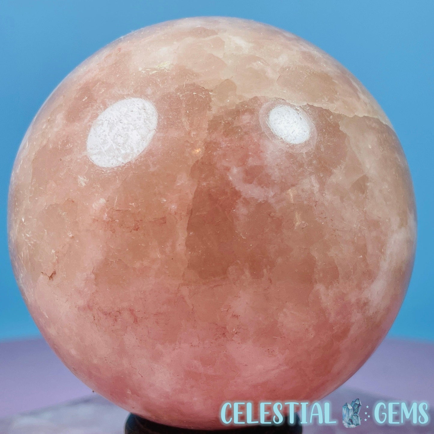 Rose Calcite Large Sphere - CHIPPED