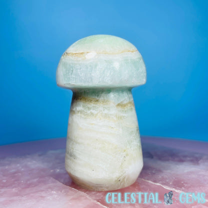 Pistachio Calcite Mushroom Medium Carving