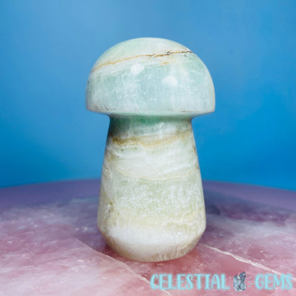 Pistachio Calcite Mushroom Medium Carving