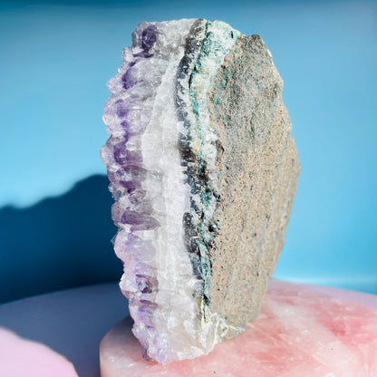 Amethyst Large Standing Cluster (Video)