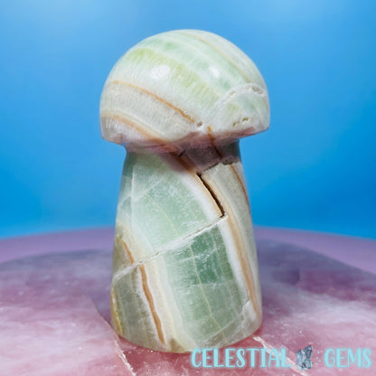 Pistachio Calcite Mushroom Medium Carving