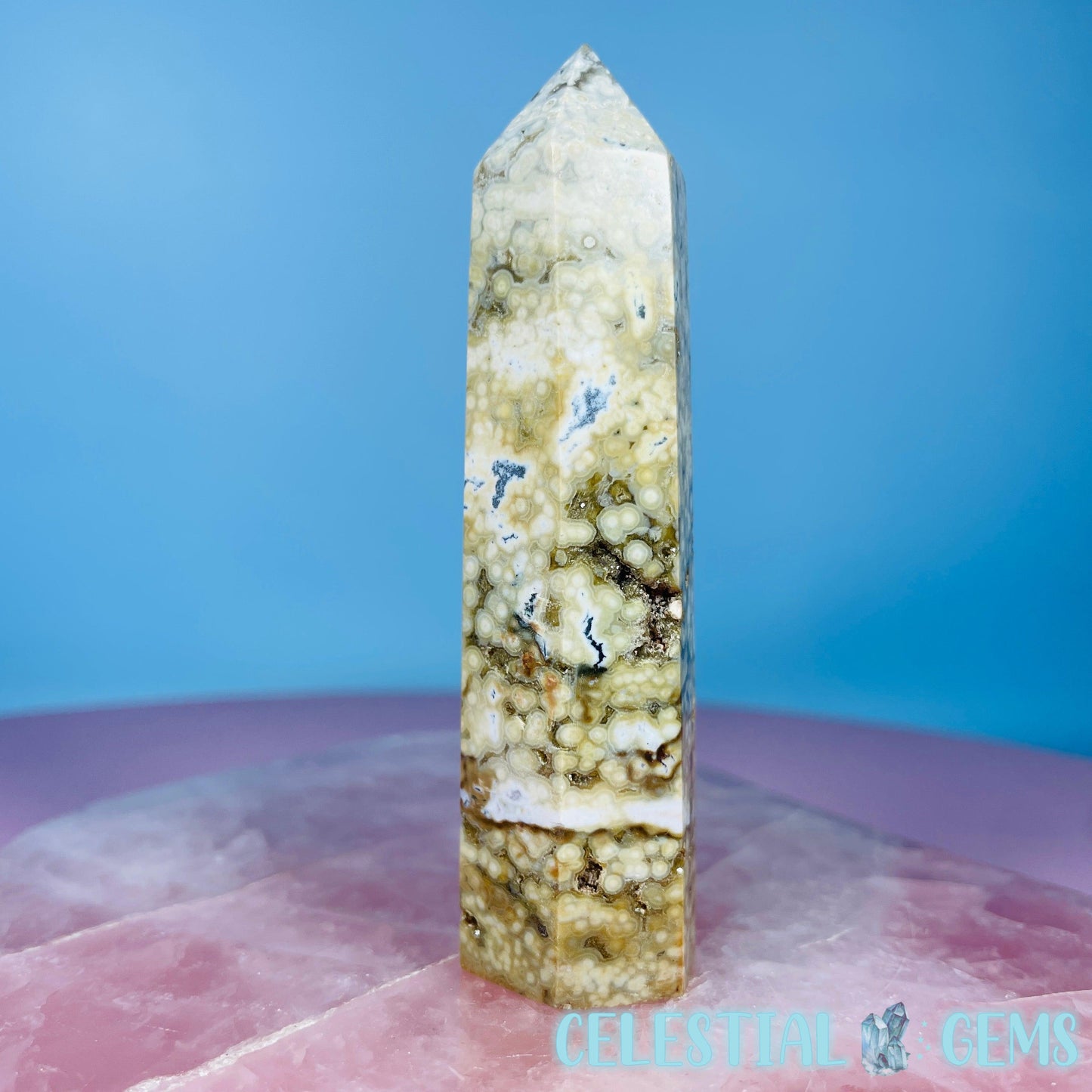 Orbicular Ocean Jasper Small Tower