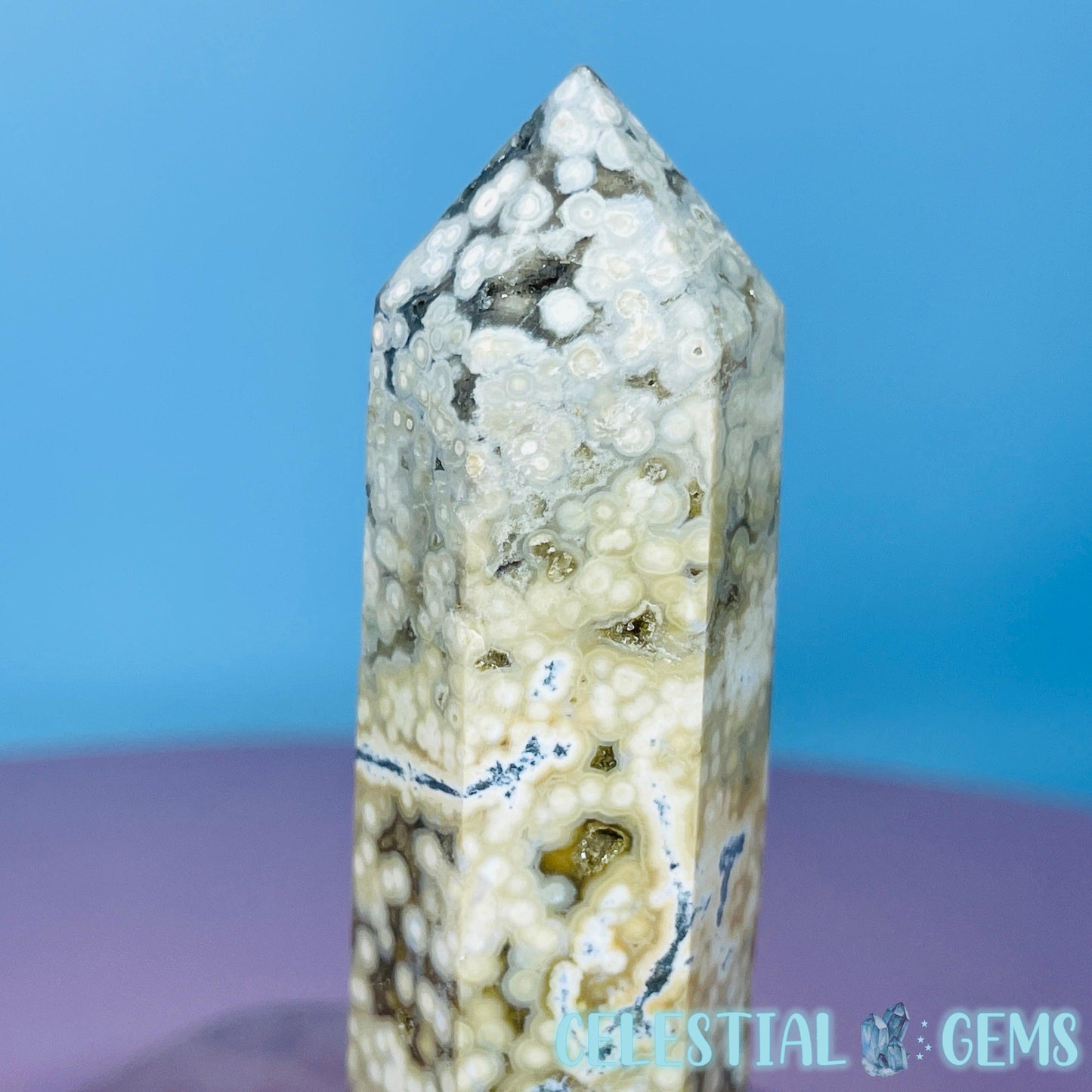 Orbicular Ocean Jasper Small Tower