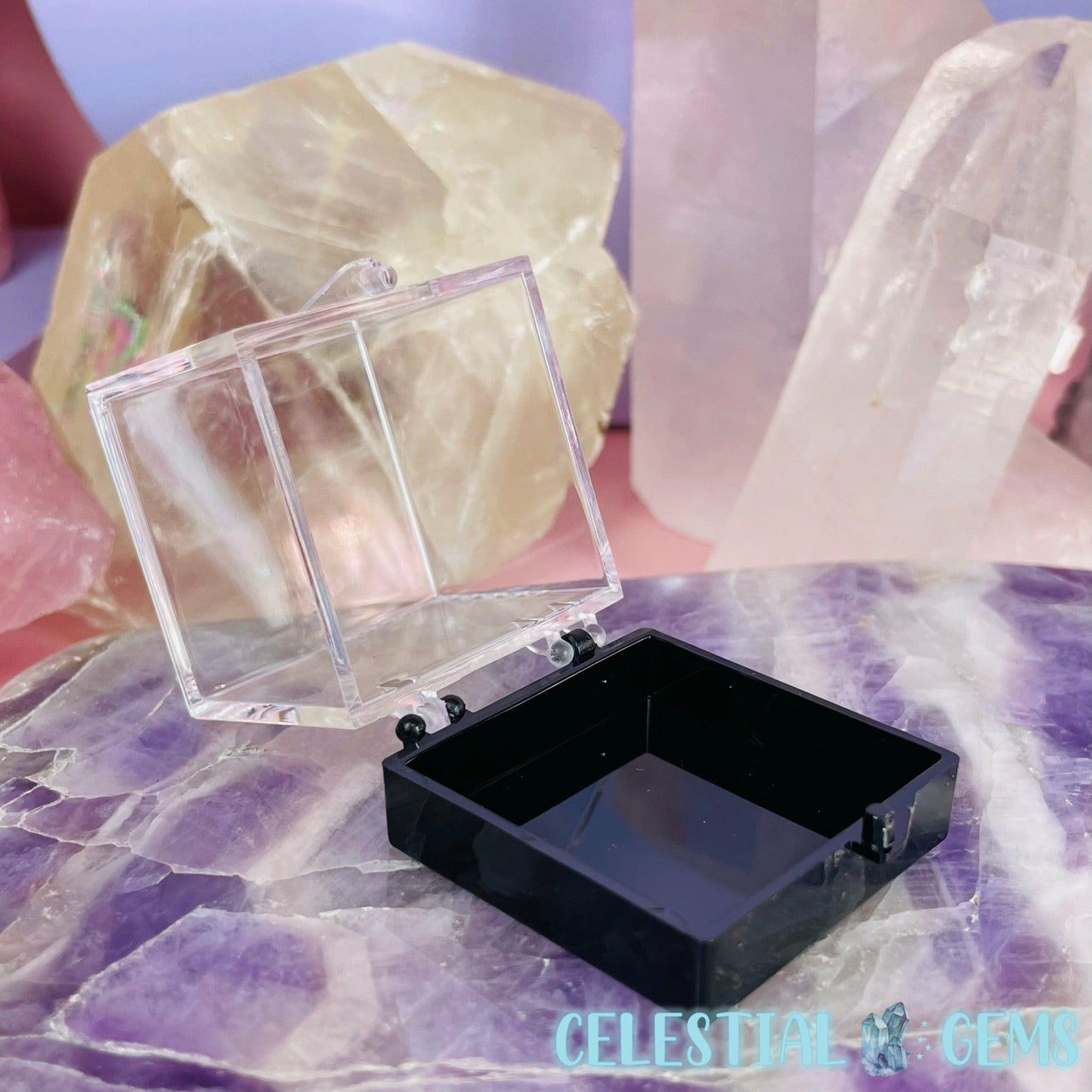 Plastic Crystal/Mineral/Specimen Small Display Box 3.5cm (Empty)