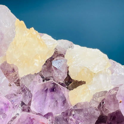 Amethyst + Calcite Large Standing Cluster (Video)