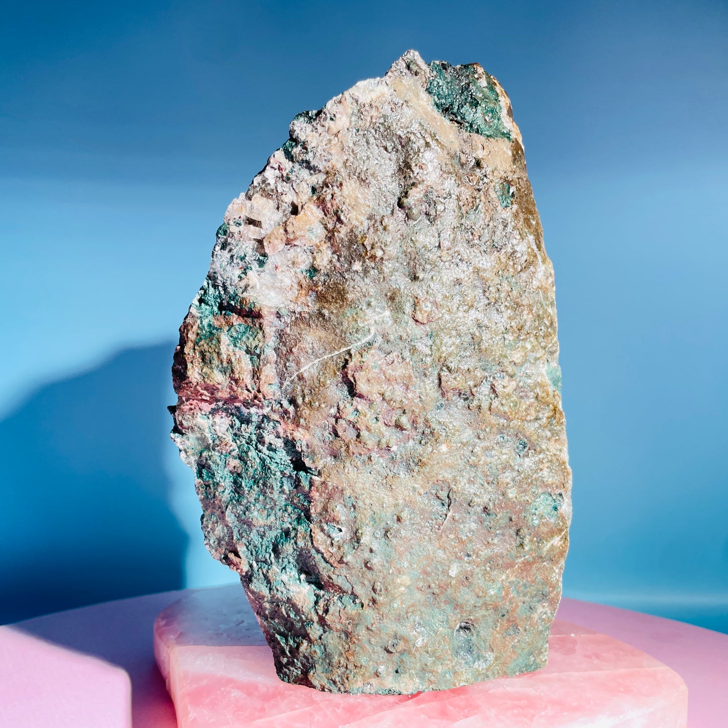 Amethyst + Calcite Large Standing Cluster (Video)