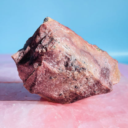 Cobaltocalcite 'Salrose' on Dolomite Raw Cluster Small Specimen (Video)