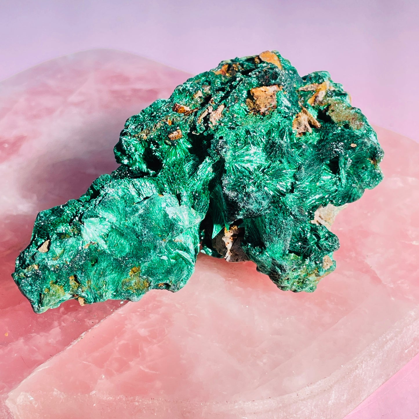Velvet Silky Malachite Medium Raw Cluster Specimen (Video)