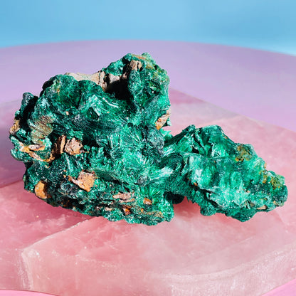 Velvet Silky Malachite Medium Raw Cluster Specimen (Video)