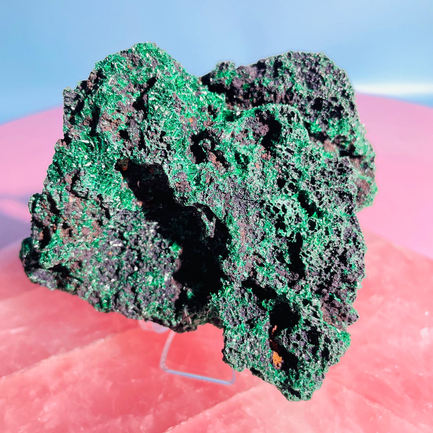 Velvet Silky Malachite Medium Raw Cluster Specimen (Video)