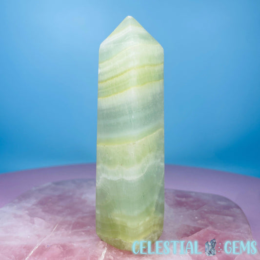 Pistachio Calcite Small Obelisk Tower