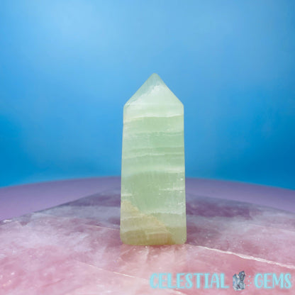 Pistachio Calcite Small Obelisk Tower